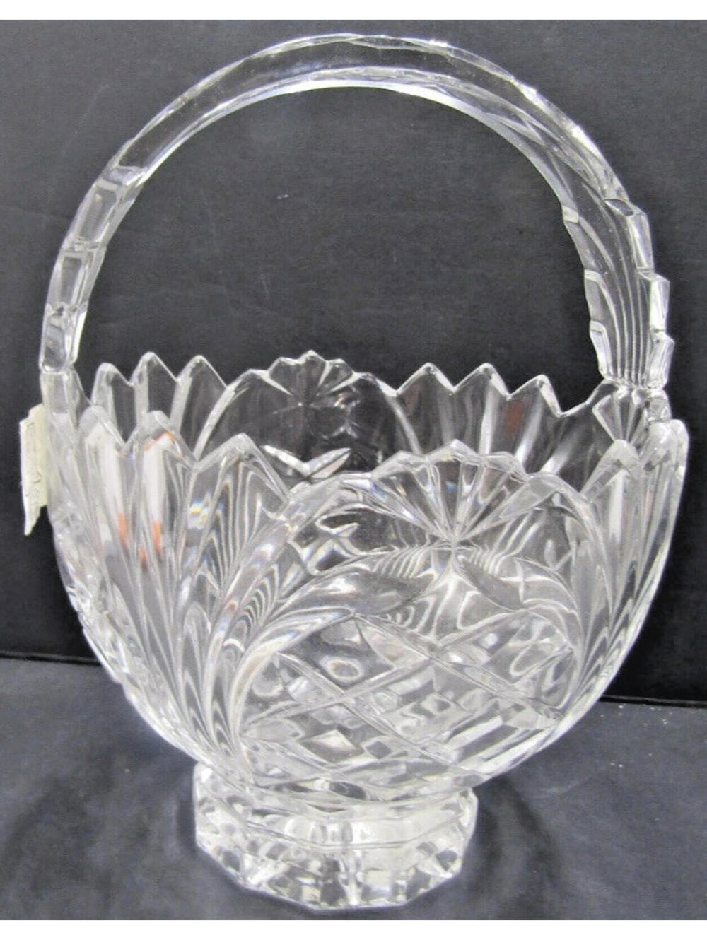 POLISH FIFTH AVENUE WELLINGTON BASKET 24% LEAD CRYSTAL GLASS
